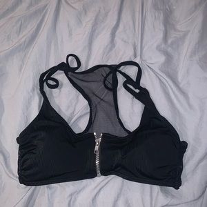 black bathing suit top